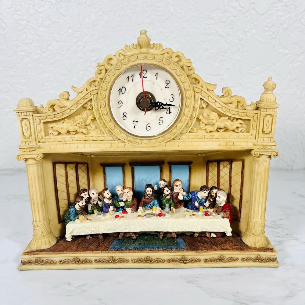Vintage Style Last Supper Desk Clock - Picture 1 of 12